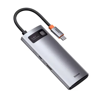 Baseus Metal Gleam HUB adapter USB-C - 3x USB, szürke (WKWG020013)