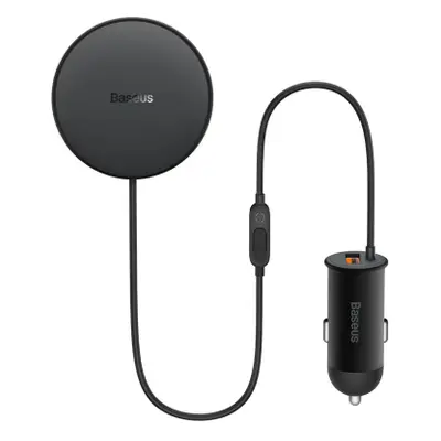 Baseus CW01 autós töltő 25W + MagSafe tartó és töltő 15W, fekete (CW01)