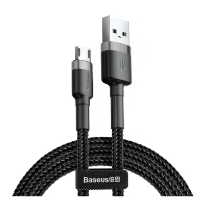 Baseus Cafule kábel USB / Micro USB QC 3.0 2.4A 1m, fekete/szürke (CAMKLF-BG1)