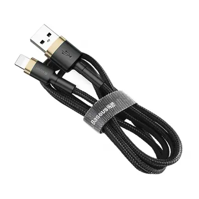 Baseus Cafule kábel USB / Lightning QC3.0 1m, fekete/arany (CALKLF-BV1)