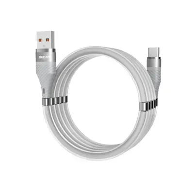 Dudao Self Organizing mágneses kábel USB / USB-C 5A 1m, szürke (L1xsT light gray)