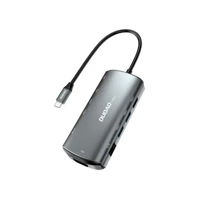 Dudao A15Pro 11in1 USB HUB adapter, szürke