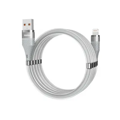 Dudao Self Organizing mágneses kábel USB / Lightning 5A 1m, szürke (1xsL light gray)