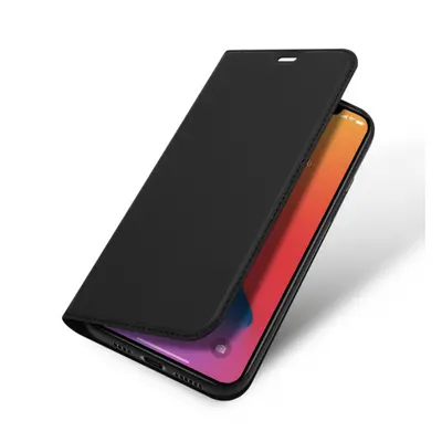 DUX DUCIS Skin Pro bőr könyvtok iPhone 12 Pro Max, fekete