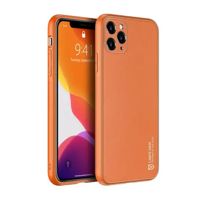 DUX DUCIS Yolo bőr tok iPhone 11 Pro Max, narancssárga