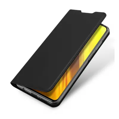 DUX DUCIS Skin Pro bőr könyvtok Xiaomi Poco M3 / Redmi 9T, fekete