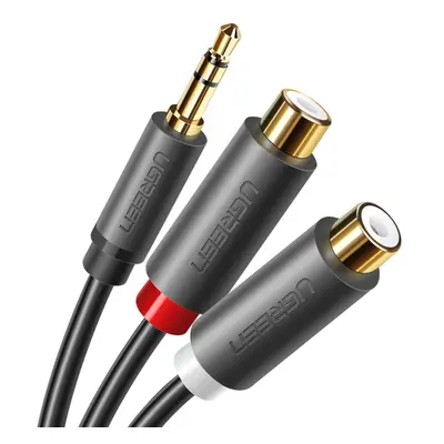 Ugreen AV109 audio adapter 3.5mm mini jack / 2x RCA, szürke (AV109)