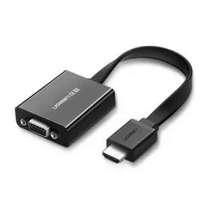 Ugreen MM103 adapter HDMI - VGA micro USB / 3.5 mm mini jack, fekete