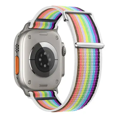 BStrap Velcro Nylon szíj Apple Watch 38/40/41mm, white rainbow (SAP016C06)