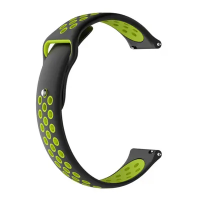 BStrap Silicone Sport szíj Xiaomi Amazfit GTS, black/green (SXI001C0105)