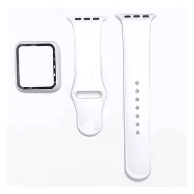 BStrap Silicone szíj tokkal Apple Watch 38mm, white (SAP012C02)