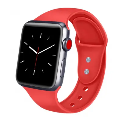 BStrap Soft Silicone szíj Apple Watch 42/44/45mm, Red (SAP008C18)