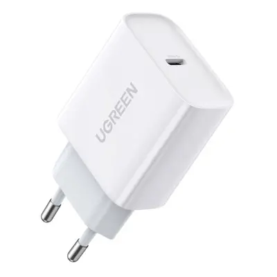 Ugreen CD137 USB-C hálózati töltő PD QC 3A 20W, fehér