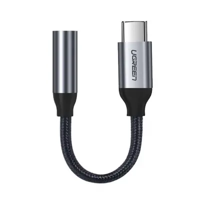 Ugreen AV142 adapter 3,5mm jack / USB-C 10cm, szürke (30632)