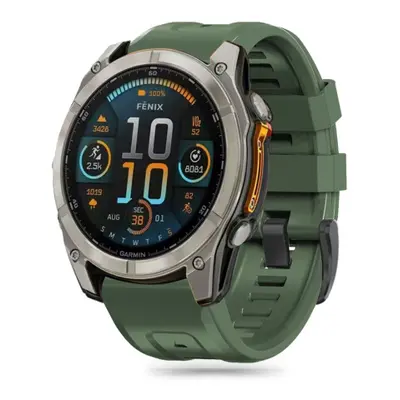 Tech-Protect Silicone szíj Garmin Fenix 5 / 6 / 6 Pro / 7 / 8 47mm / E / 8 47mm, army green