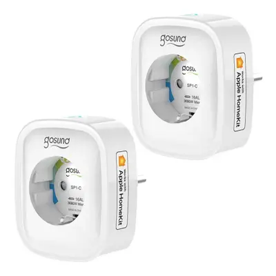 Gosund SP1-H 2x Smart okos dugalj 16A 3680W, Apple HomeKit, fehér (SP1-H 2pc)