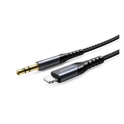 Joyroom Hi-Fi Audio kábel 3.5 mm jack / Lightning 2m, fekete (SY-A02)