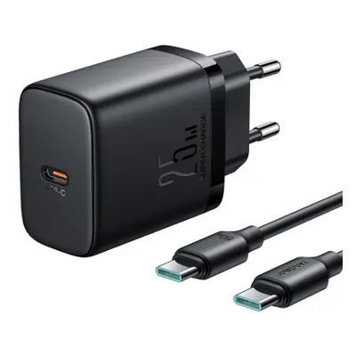 Joyroom JR-TCF11 hálózati töltő adapter USB-C 25W + kábel USB-C 1m, fekete