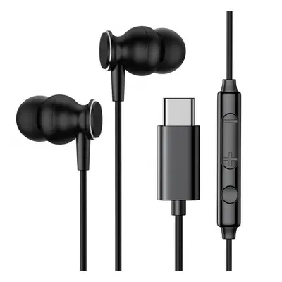 Joyroom JR-EC04 sztereó fülhallgható USB-C, fekete (JR-EC04 Black)