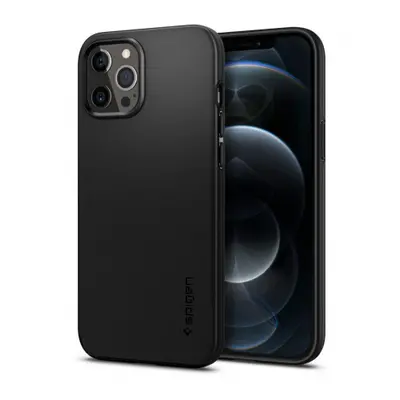 Spigen Thin Fit műanyag tok iPhone 12 Pro Max, fekete (ACS01612)