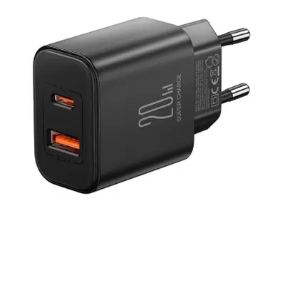 Joyroom JR-TCF05 hálózati töltő adapter USB / USB-C 20W + kábel USB-C, fekete