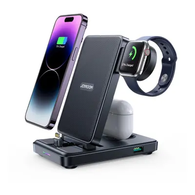 Joyroom JR-WQS02 vezeték nélküli töltő iPhone / Apple Watch / AirPods, fekete