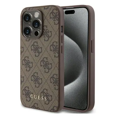 Guess Metal Gold tok iPhone 15 Pro, barna