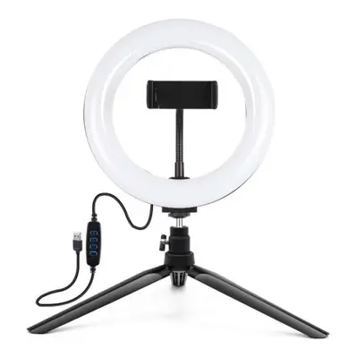 PULUZ Tripod asztali LED körfény 7.9'', fekete (PKT3073B)