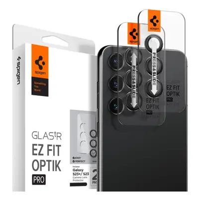 Spigen Ez Fit Optik 2x sklo kamerára Samsung Galaxy S23 / S23 Plus, fekete