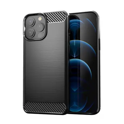 MG Carbon Case Flexible szilikon tok iPhone 13 Pro Max, fekete