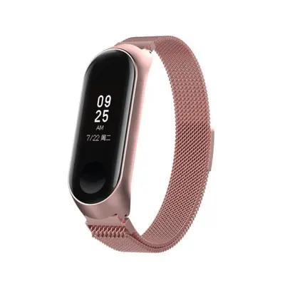 BStrap Milanese (Large) szíj Xiaomi Mi Band 3/4, rose pink (SXI005C05)