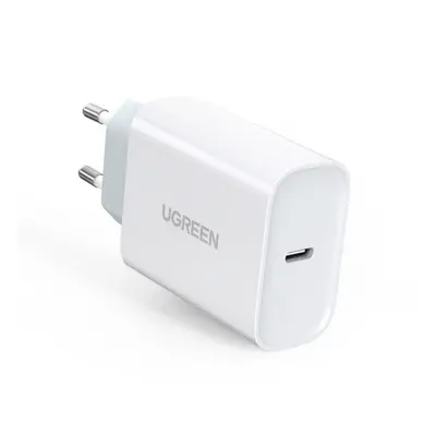 Ugreen Fast hálózati töltő adapter USB-C PD QC 4.0 30W, fehér (70161)