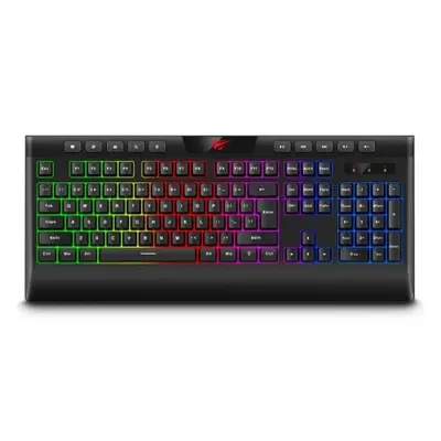 Havit Gamenote KB487L RGB gamer billentyűzet, fekete (KB487L)