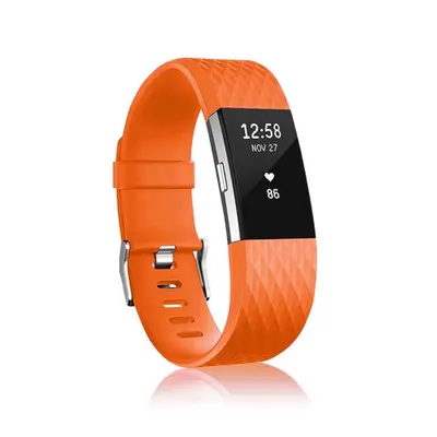 BStrap Silicone Diamond (Small) szíj Fitbit Charge 2, orange (SFI002C25)