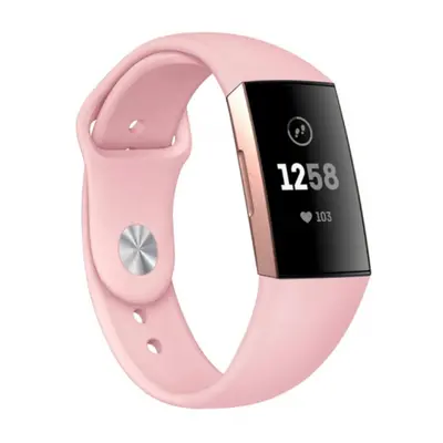 BStrap Silicone (Small) szíj Fitbit Charge 3 / 4, sand pink (SFI007C05)