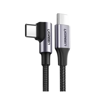 Ugreen Angled kábel USB-C / USB-C PD 60W 2A 1m, fekete (US255 50125)