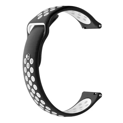 BStrap Silicone Sport szíj Garmin Vivoactive 5, black/white