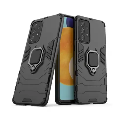 MG Ring Armor műanyag tok Samsung Galaxy A73, fekete