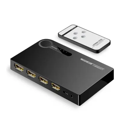 Ugreen HDMI - 3x HDMI Switch 3D 4K, IR, fekete (40234)