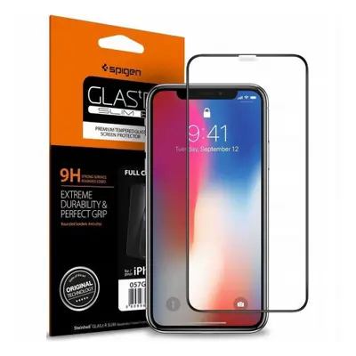 Spigen Full Cover üvegfólia iPhone 11 / XR, fekete (064GL25233)