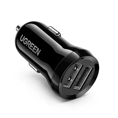 Ugreen autós töltő 2x USB 24W 4.8A, fekete