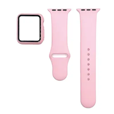 BStrap Silicone szíj tokkal Apple Watch 42mm, pink (SAP012C11)