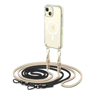 Tech-Protect FlexAir Chain MagSafe tok iPhone 15, fekete/bézs