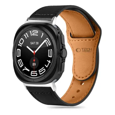 Tech-Protect Leatherfit szíj Samsung Galaxy Watch Ultra 47mm, black