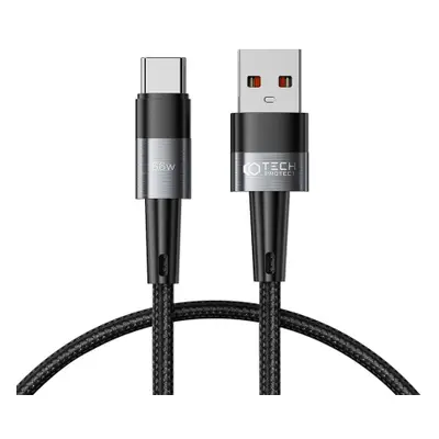 Tech-Protect Ultraboost kábel USB / USB-C 66W 6A 25cm, szürke