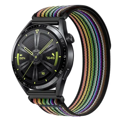 BStrap Velcro Nylon szíj Xiaomi Amazfit GTR Mini, black rainbow