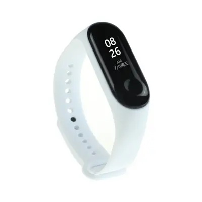 BStrap Silicone szíj Xiaomi Mi Band 3/4, white (SXI006C12)