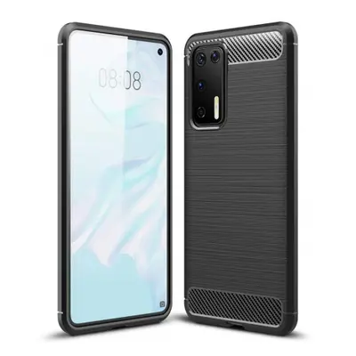 MG Carbon Case Flexible szilikon tok Huawei P40, fekete