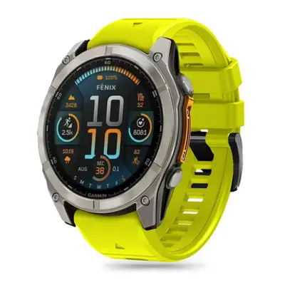 Tech-Protect Silicone Line szíj Garmin Fenix 5 / 6 / 6 Pro / 7 / 8 47mm / E, lime