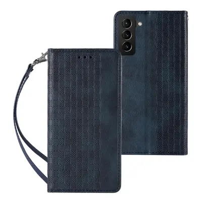 MG Magnet Strap bőr könyvtok Samsung Galaxy A23 5G, kék